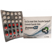 Набор Ziverdo Kit - содержит диспергируемые таблетки ивермектин 12 мг. ацетат цинка 50 мг, доксициклин 100 мг.